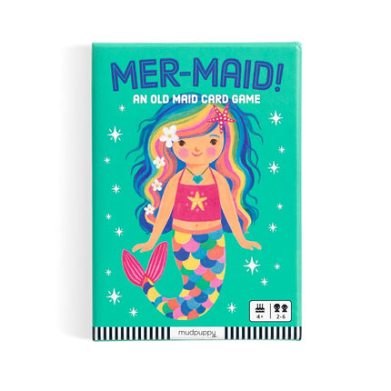 Mudpuppy Mer-Maid! – Mermaid Version of Classic Kids Old Maid Card Game with Cute Illustrations of Mermaids for Children Ages 4 and Up, 2-4 Players