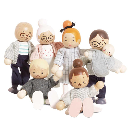Le Toy Van My Family Set of 4 Budkin Figures, 4 in