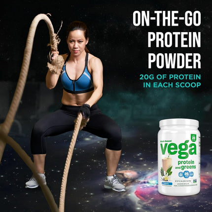 Vega Protein & Greens, Vanilla, 1.35 lb, 21 Servings