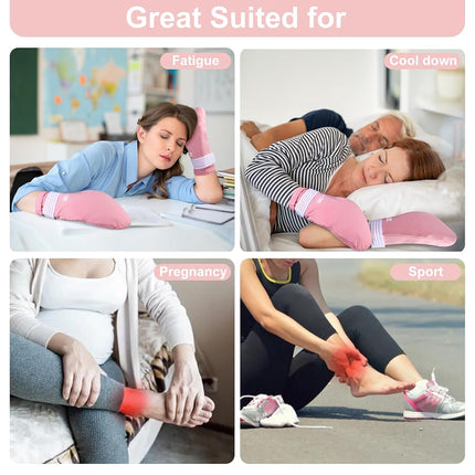 SuzziPad Chemo Gloves and Socks for Neuropathy, Chemotherapy Comfort Items for Cancer Patients, Include 2 Ice Socks for Neuropathy & 2 Ice Gloves Chemotherapy/Neuropathy, Cancer Care Items for Women L