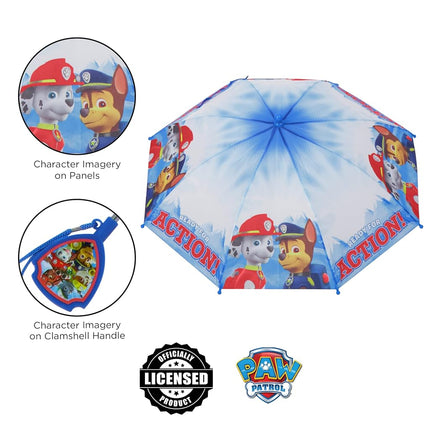 Set de impermeable y paraguas Nickelodeon de la Patrulla Canina para niños, azul claro, de 6 a 7 años