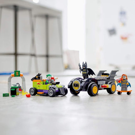LEGO DC Batman: Batman vs. The Joker: Batmobile Chase 76180 Collectible Building Toy; Includes Batman, Batgirl and The Joker Minifigures Plus Buildable Batmobile and Hot Rod, New 2021 (136 Pieces)