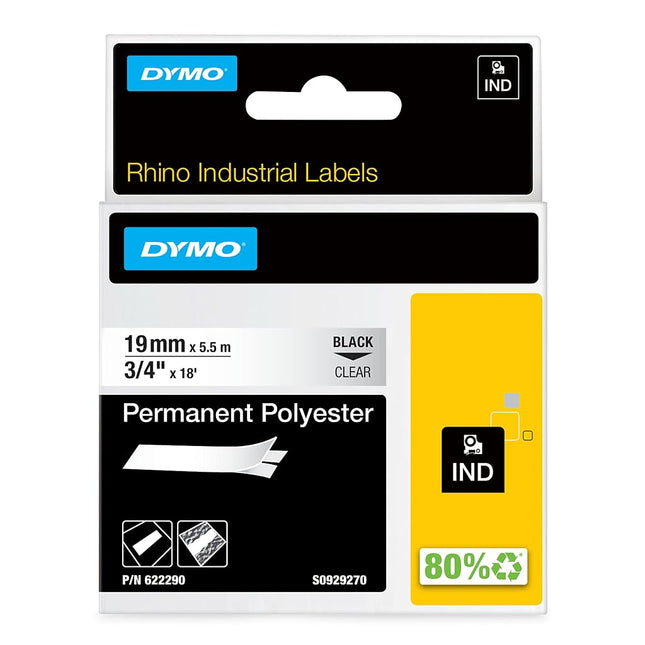 DYMO Rhino Permanent Industrial Polyester Label, 1