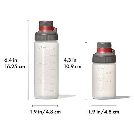 Ensemble de trois bouteilles souples étanches OXO Outdoor, 177 ml