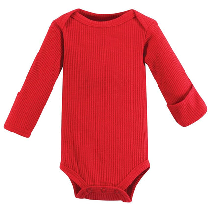 Hudson Baby Unisex Thermal Preemie Layette Set 4pc Long Sleeve Outfit, Girl Buffalo Plaid, Preemie
