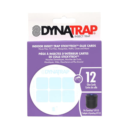 DynaTrap 21523 Replacement StickyTech Glue Boards for DT152 Indoor Fly & Flying Insect Trap – 12 Pack