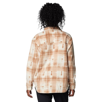 Columbia Women's Benton Springs Shirt Jacket 2, Fleece Jacket, Camel Brown Omblur, S