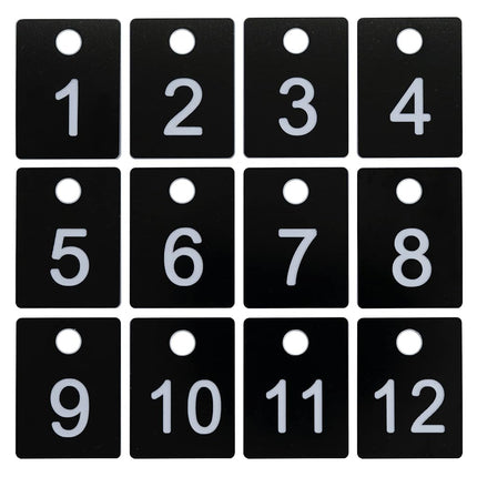 StayMax ABS Plastic Numbered Key Tags Rectangle ID