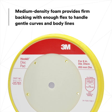 3M 05781 Hookit 8" Dust Free Disc Pad