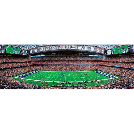 Master Pieces Rompecabezas panorámico del estadio de los Houston Texans de la NFL, 1000 piezas, colores del equipo, 33 x 99 cm
