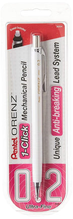 Pentel Orenz Mechanical Pencil (0.2mm), White Barrel, 1 Pack (PP502BP)