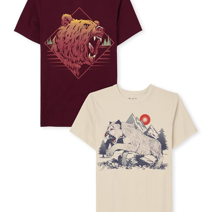 T-shirts à manches courtes à motifs « Gamer » pour garçons The Children's Place, lots multiples, Ours/Puma, très grand