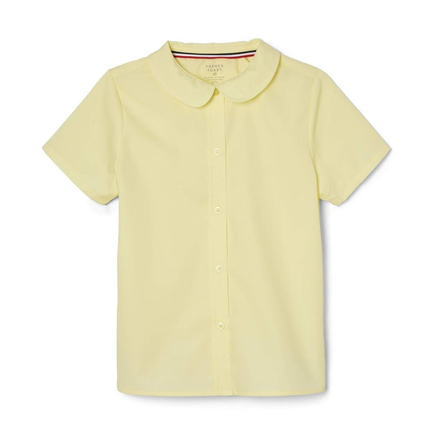 French Toast Girls' Short Sleeve Peter Pan Collar 