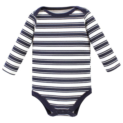 Grenouillères en coton à manches longues Hudson Baby Unisexe, lot de 5 pour garçon Papa, 9-12 mois