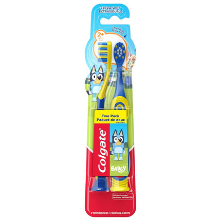 Colgate Kids Bluey Toothbrush, Extra Soft, 2 Pack