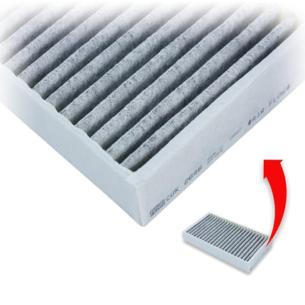 MANN-FILTER CUK 2646-2 Cabin Air Filter Set (Set of 2) with Activated Carbon - For Cars