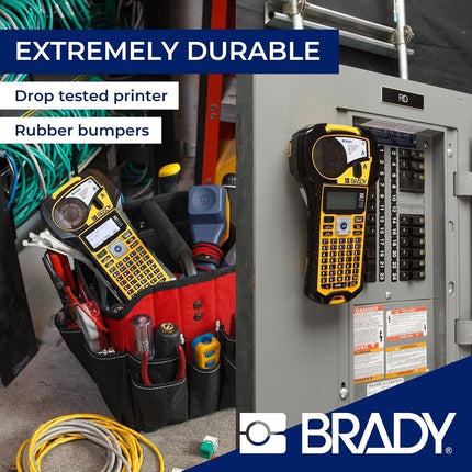Brady M210 Portable Label Printer - Labelling Device & Label Maker Handheld - Industrial Labelling Machine - incl. 1 Label Cartridge - replaces BMP21-PLUS