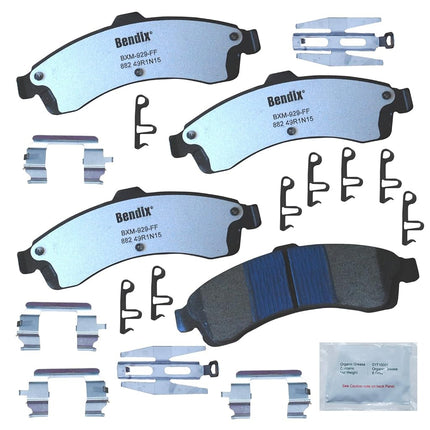 Bendix Fleet Metlok Brake Pads Buick Rainier 2005-2004,Chevrolet SSR 2006-2003,Trailblazer 2005-2002,GMC Envoy 2005-2002,Isuzu Ascender 2005-2003,Oldsmobile Bravada 2004-2002,Saab 9-7x 2005-(MKD882FM)
