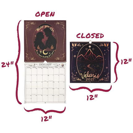 ConQuest A Court of Thorns and Roses Velaris 2027 Monthly Wall Calendar