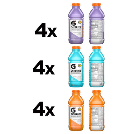Rapid Rehydration Electrolyte Beverage, Variety Pack 2.0, 20 Fl Oz (Pack of 12)