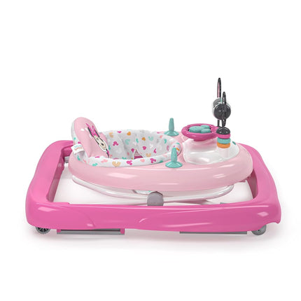 Bright Starts Disney Baby Minnie Mouse Forever Besties 2-in-1 Baby Activity Walker - Easy Fold Frame and Removable -Toy Station, 6 Months and up