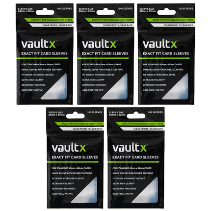 Vault X Exact Fit Inner Sleeves (500 Pack) Clear f