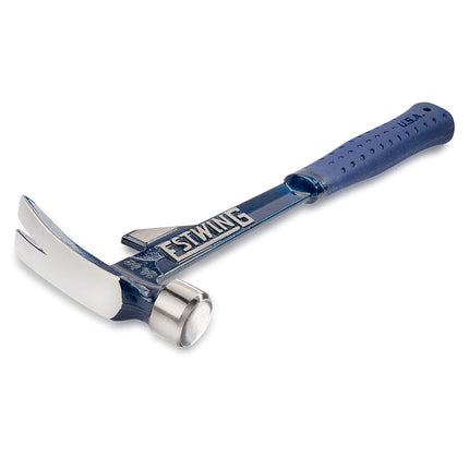 Estwing E6-24T 24oz 16-inch Smooth Face Hammertooth Hammer with Vinyl Shock Reduction Grip, Blue
