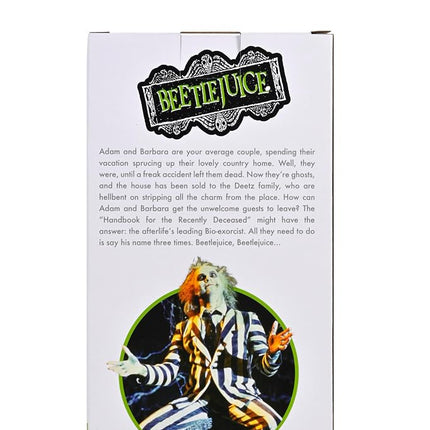 Figura NECA Head Knocker Beetlejuice Traje a Rayas 20cm