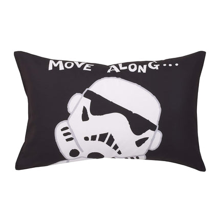 Star Wars Storm Trooper Black and White 4 Piece Toddler Bed Set - Comforter, Fitted Bottom Sheet, Flat Top Sheet, and Reversible Pillowcase