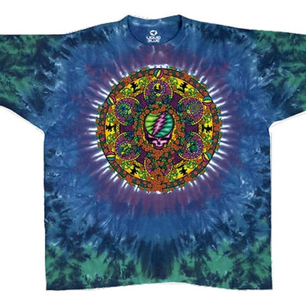 Liquid Blue Men's Grateful Dead Celtic Mandala Tie Dye T-Shirt, Multi, XL