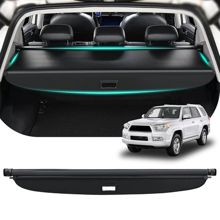 Rear Cargo Cover Compatible with Toyota 4Runner 2010-2024, Retractable Rear Trunk Cover Car Accessories for Toyota 4Runner, Anti-Peeping Luggage Privacy Security Shield Shade, Carbon Fiber Texture