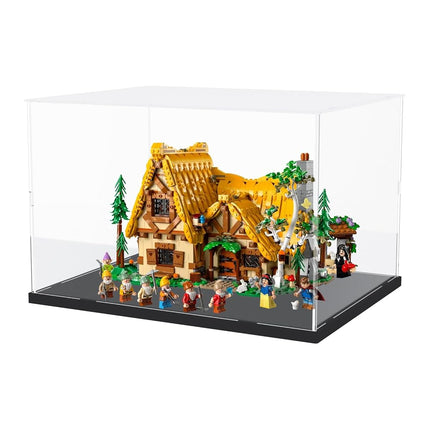 Choowin Acrylic Display Case for Lego 76419 21060 Thickened Clear Acrylic Display Box for Collectibles Countertop Display Case for Action Figures Model Toy Dustproof Showcase(Black Base)