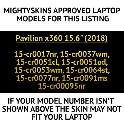 MightySkins Housse compatible avec HP Pavilion x360 15,6" (2018) - Camouflage noir | Housse autocollante en vinyle protectrice, durable et unique | Facile à appliquer, à retirer et à changer de style | Fabriqué aux États-Unis