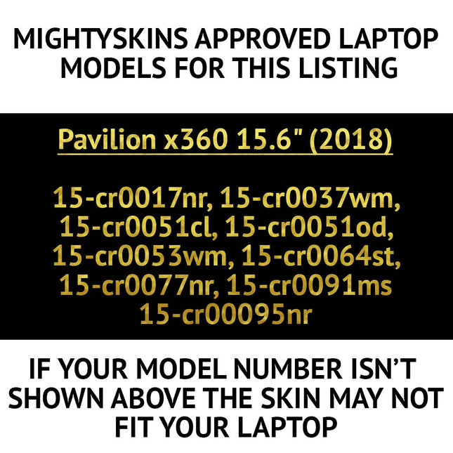 MightySkins Skin compatible con HP Pavilion x360 de 15,6" (2018) - Camuflaje negro | Cubierta protectora, duradera y única de vinilo adhesivo | Fácil de aplicar, quitar y cambiar estilos | Fabricado en EE. UU.