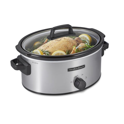 Hamilton Beach Slow Cooker, 6 Quart (5.7 L), Silve