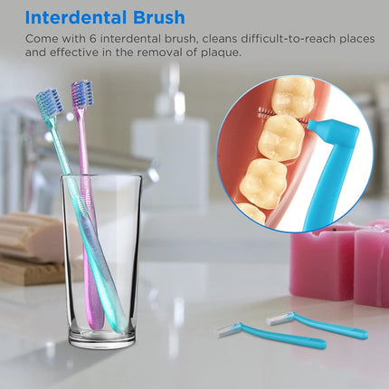 Fregum Orthodontic Toothbrush for Braces with Interdental Brushes