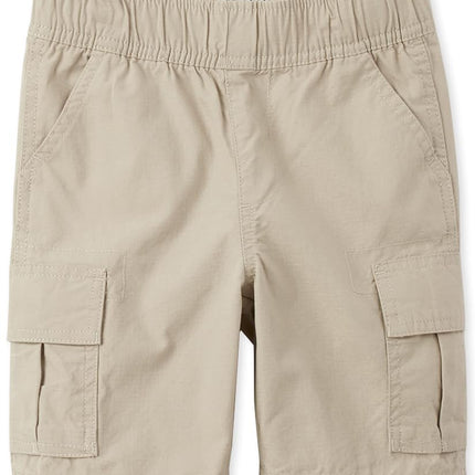 The Children's Place Boys' Pull on Cargo Shorts, Sand Wash Single, 6
