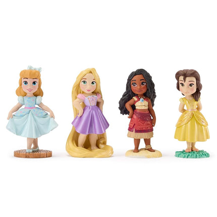 Disney Store Official Set of Once Upon a Story Figures - 8 fully sculpted Disney characters including Cinderella, Ariel, Belle, Jasmine, Tiana and more in a double-level box with backgrounds