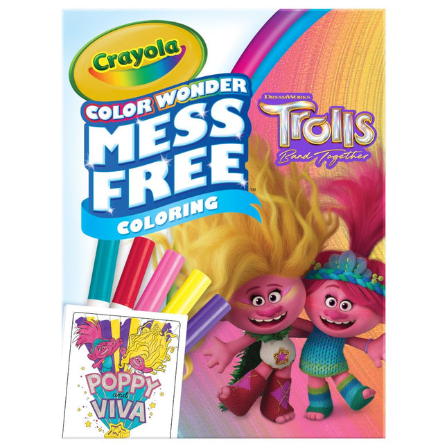 CRAYOLA Trolls 3, Color Wonder Mess Free Coloring 