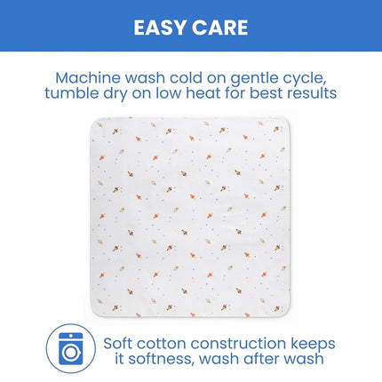 Delta Children 100% Cotton Flannel Baby Receiving Blankets for Girls and Boys � 30x30 Inches (Pack of 4), Space Exploration