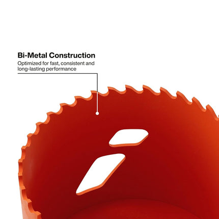 Klein Tools 31022 Bi-Metal Hole Saw, 2-1/2" Circular Saw, Metal Drywall Hole Cutter, Sheet Metal Cutter