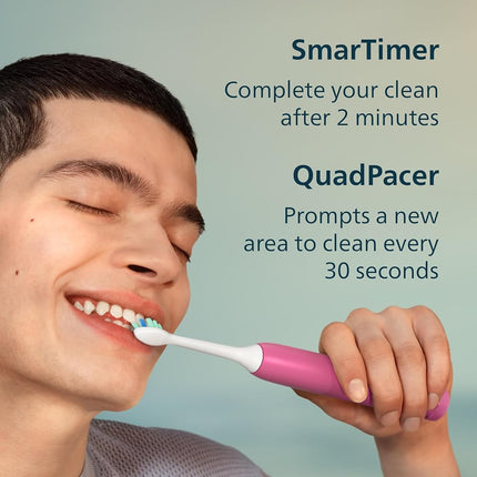 Philips Sonicare 4100 Rechargeable Electric Toothbrush, 1 Brush Head, Pink