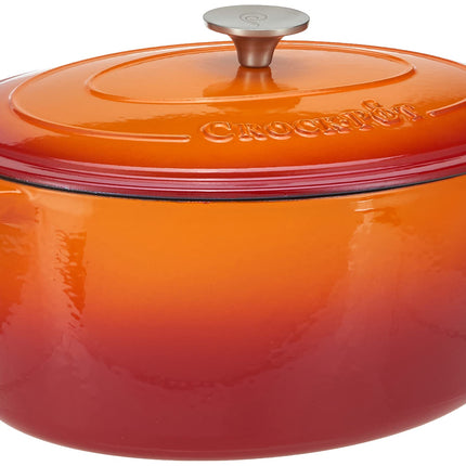 Crock Pot Artisan Oval Enameled Cast Iron Dutch Ov