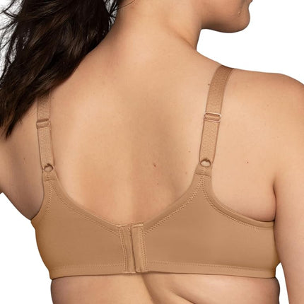 Vanity Fair Women's Beauty Back Smoothing Bra, Minimizes Bust Line Up to 1.5", Non Padded Cups Up to H, Opaque, All Tan, 42DD