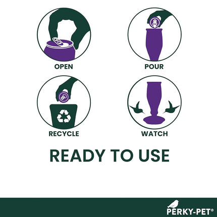 Perky-Pet 522 Ready-to-Use Clear Hummingbird Nectar in Recyclable Aluminum Can - 4 Cans, 16 oz Each - 64 Total Ounces