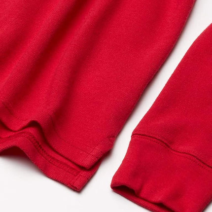The Children's Place Boys' Long Sleeve Pique Polo, Classic Red, X-Large