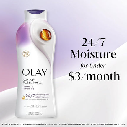 Olay Gel Corporal Desafiante a la Edad con Vitamina E 22 Onzas (Paquete de 4)