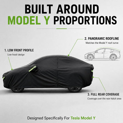 Morhept Car Cover for Tesla Model Y Waterproof Outdoor Cover