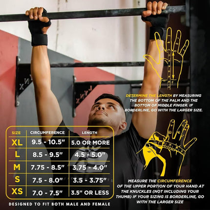 Fit Active Sports New Ventilated Weight Lifting Gloves with Built-In Wrist Wraps, Full Palm Protection & Extra Grip. Workout Grips for Pull Ups, Cross Training, Fitness, & Weightlifting. Men & Women
