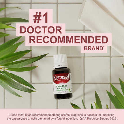 Kerasal Renewal Nail Repair Solution with Tea Tree Oil for Discolored and Damaged Nails, 0.33 Oz